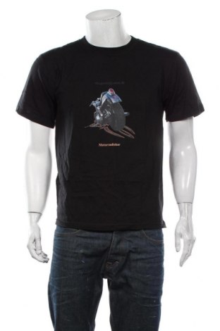 Мъжка тениска Anvil, Размер M, Цвят Черен, Памук, Цена 17,85 лв.