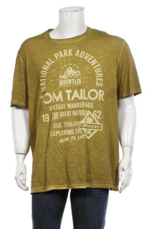 Мъжка тениска Tom Tailor, Размер 3XL, Цвят Зелен, Памук, Цена 28,06 лв.
