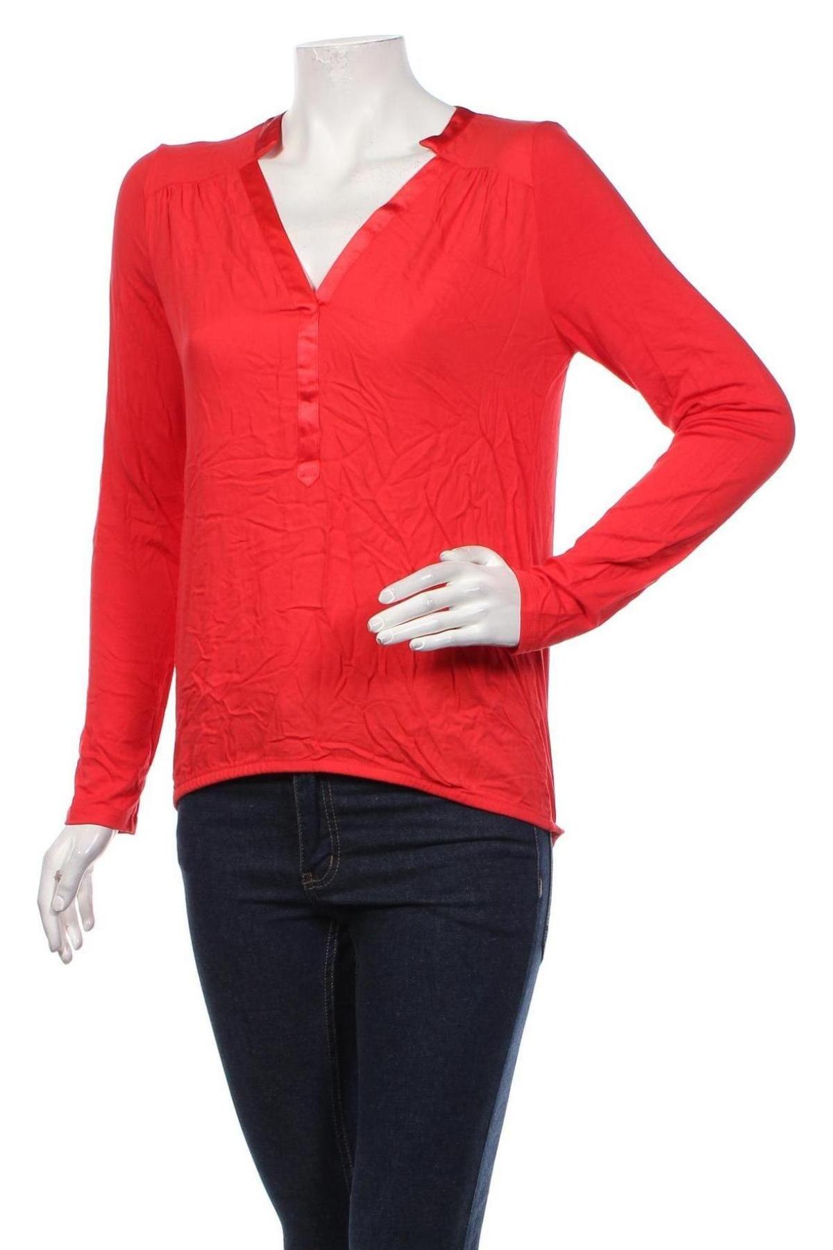 Γυναικεία μπλούζα Comma,, Μέγεθος S, Χρώμα Κόκκινο, Βισκόζη, ελαστάνη, Τιμή 22,48 €