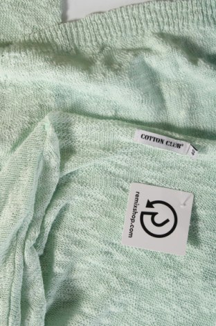 Γυναικεία ζακέτα Cotton Club, Μέγεθος M, Χρώμα Πράσινο, Τιμή 2,33 €