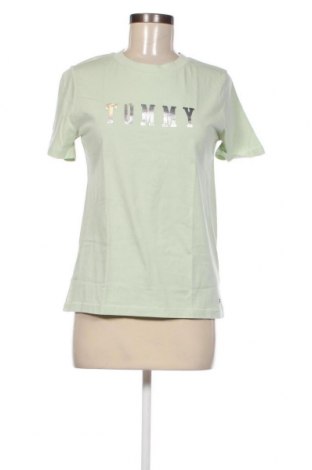 Дамска тениска Tommy Hilfiger, Размер XS, Цвят Зелен, Цена 44,20 лв.
