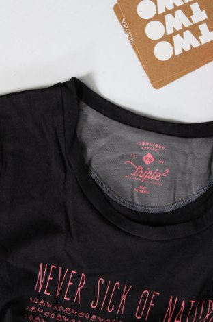Damen T-Shirt Triple2, Größe XS, Farbe Schwarz, Preis 30,41 €