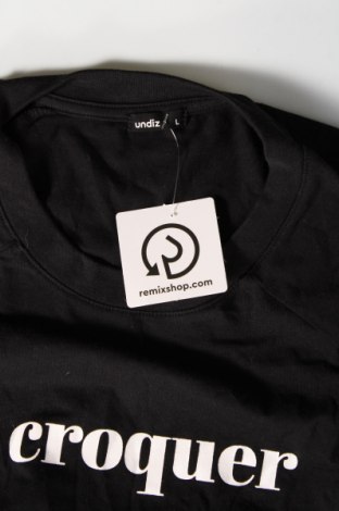 Γυναικείο t-shirt Undiz, Μέγεθος L, Χρώμα Μαύρο, Τιμή 17,01 €