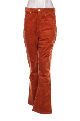 Pantaloni de velvet de femei Monki, Mărime M, Culoare Portocaliu, Preț 35,46 Lei