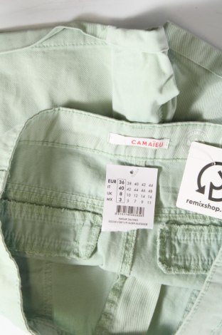 Дамски къс панталон Camaieu, Размер S, Цвят Зелен, Цена 13,02 лв.