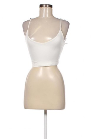 Γυναικείο αμάνικο μπλουζάκι Bershka, Μέγεθος S, Χρώμα Λευκό, Τιμή 9,85 €