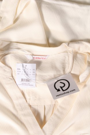 Γυναικείο αμάνικο μπλουζάκι Camaieu, Μέγεθος L, Χρώμα Εκρού, Τιμή 10,82 €