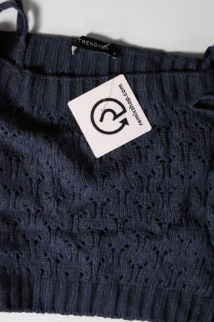 Γυναικείο αμάνικο μπλουζάκι Trendyol, Μέγεθος S, Χρώμα Μπλέ, Τιμή 6,19 €