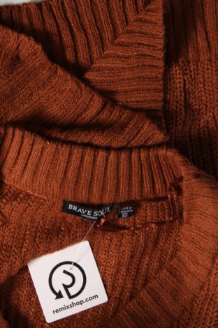 Дамски пуловер Brave Soul, Размер XS, Цвят Кафяв, Цена 8,70 лв.