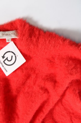 Pulover de femei Grace & Mila, Mărime M, Culoare Roșu, Preț 28,62 Lei