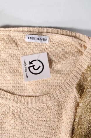 Γυναικείο πουλόβερ Laetitia Mem, Μέγεθος S, Χρώμα  Μπέζ, Τιμή 2,33 €