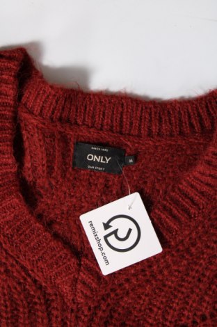 Дамски пуловер ONLY, Размер M, Цвят Червен, Цена 20,00 лв.