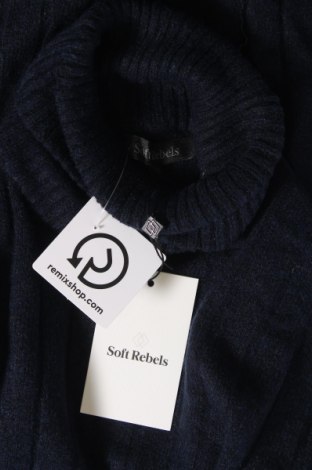 Γυναικείο πουλόβερ Soft Rebels, Μέγεθος XS, Χρώμα Μπλέ, Τιμή 20,41 €