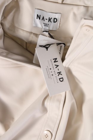 Γυναικείο δερμάτινο μπουφάν NA-KD, Μέγεθος S, Χρώμα Λευκό, Τιμή 18,80 €