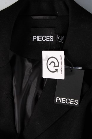 Дамско палто Pieces, Размер M, Цвят Черен, Цена 19,62 лв.