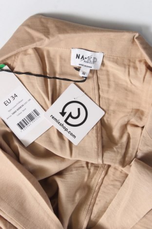 Дамско сако NA-KD, Размер XS, Цвят Бежов, Цена 21,93 лв.