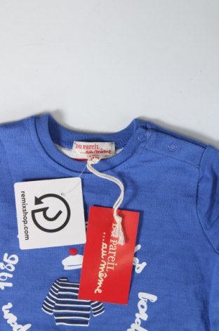 Dziecięca bluzka Du Pareil Au Meme, Rozmiar 3-6m/ 62-68 cm, Kolor Niebieski, Cena 18,71 zł