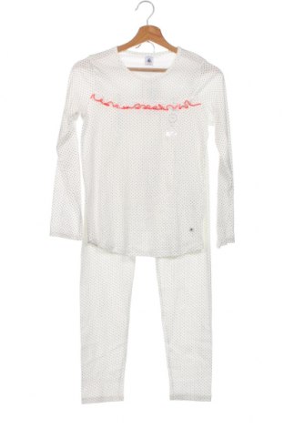 Детска пижама Petit Bateau, Размер 11-12y/ 152-158 см, Цвят Бял, Цена 47,17 лв.