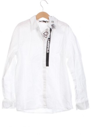 Детска риза Karl Lagerfeld, Размер 8-9y/ 134-140 см, Цвят Бял, Цена 181,35 лв.