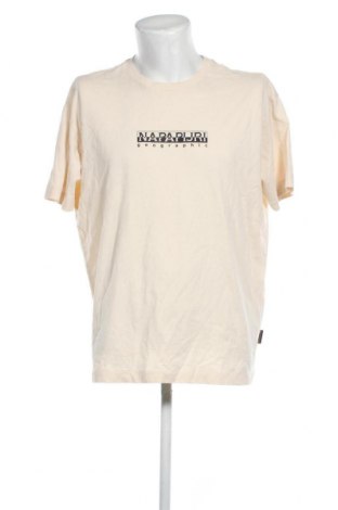 Herren T-Shirt Napapijri, Größe L, Farbe Beige, Preis 35,05 €