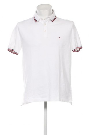 Męski T-shirt Tommy Hilfiger, Rozmiar XL, Kolor Biały, Cena 226,62 zł