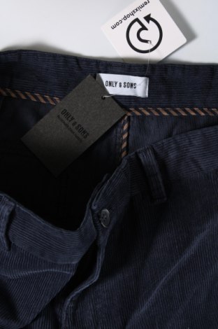 Ανδρικό κοτλέ παντελόνι Jack & Jones, Μέγεθος L, Χρώμα Μπλέ, Τιμή 7,19 €