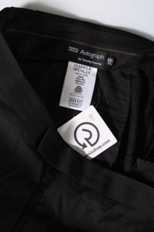 Мъжки панталон Marks & Spencer Autograph, Размер XL, Цвят Черен, Цена 8,36 лв.