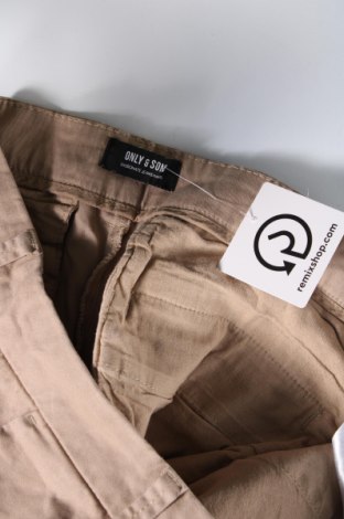 Ανδρικό παντελόνι Only & Sons, Μέγεθος L, Χρώμα  Μπέζ, Τιμή 7,59 €
