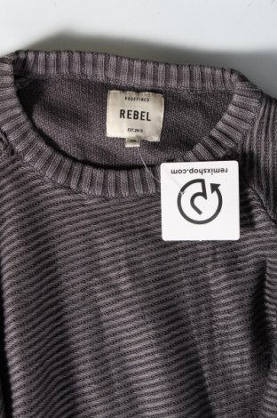 Ανδρικό πουλόβερ Rebel, Μέγεθος M, Χρώμα Γκρί, Τιμή 6,64 €