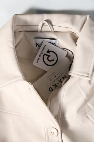 Pánská kožená bunda  NA-KD, Velikost S, Barva Krémová, Cena  1 391,00 Kč