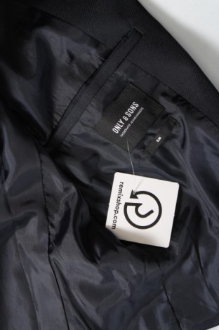 Ανδρικό σακάκι Only & Sons, Μέγεθος M, Χρώμα Μαύρο, Τιμή 7,22 €