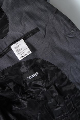Ανδρικό σακάκι Yorn, Μέγεθος L, Χρώμα Γκρί, Τιμή 4,90 €