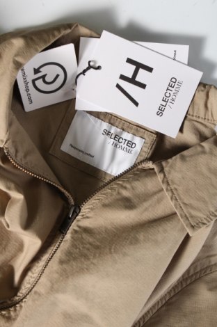 Ανδρικό μπουφάν Selected Homme, Μέγεθος M, Χρώμα  Μπέζ, Τιμή 15,46 €