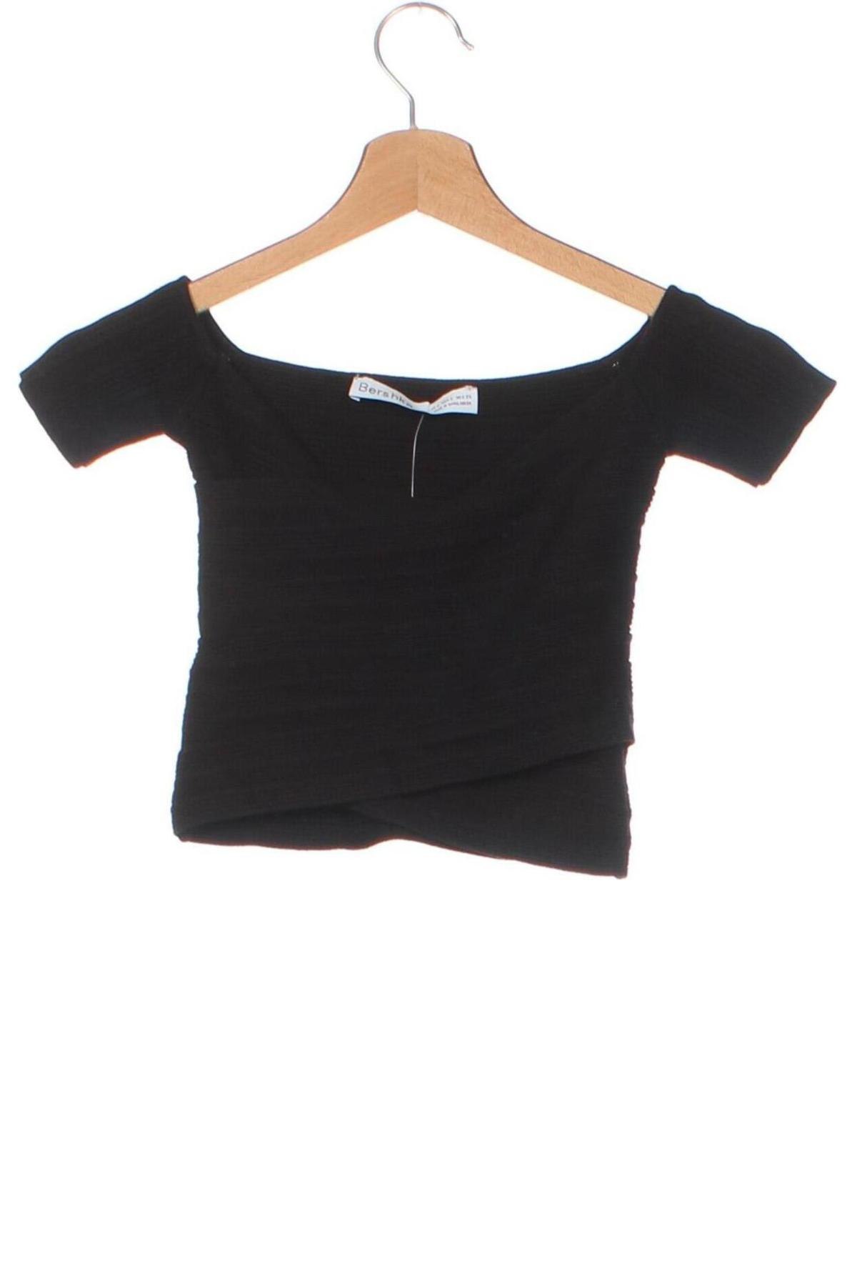 Дамска блуза Bershka, Размер S, Цвят Черен, Цена 14,26 лв.