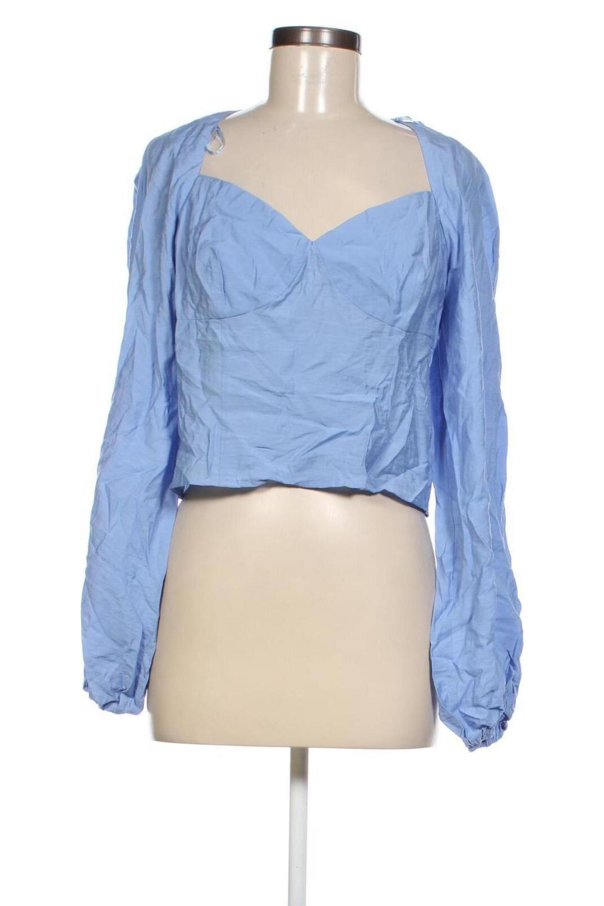 Дамска блуза Gina Tricot, Размер XL, Цвят Син, Цена 40,00 лв.