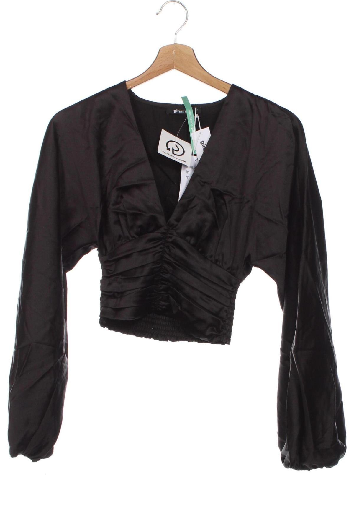 Дамска блуза Gina Tricot, Размер XXS, Цвят Черен, Цена 9,20 лв.