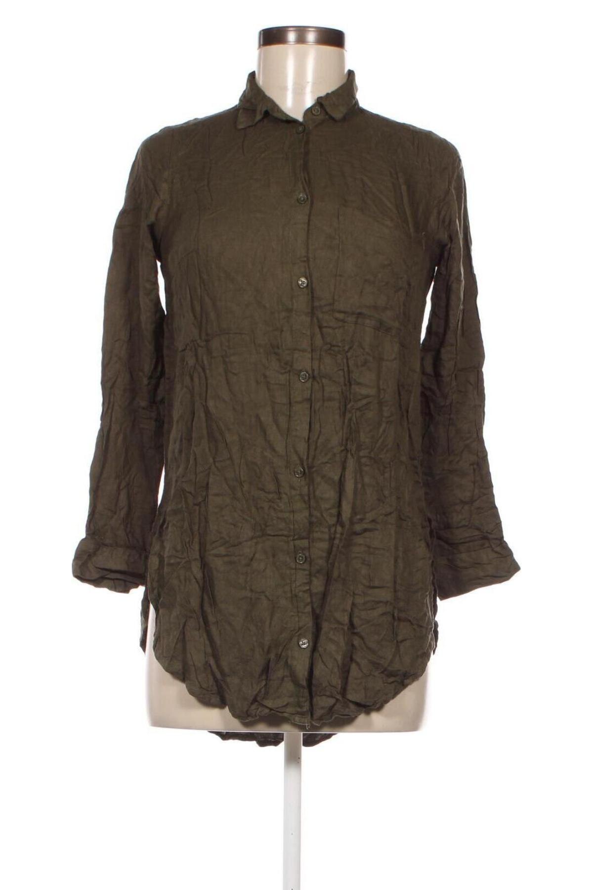 Γυναικείο πουκάμισο H&M Divided, Μέγεθος XS, Χρώμα Πράσινο, Τιμή 15,46 €