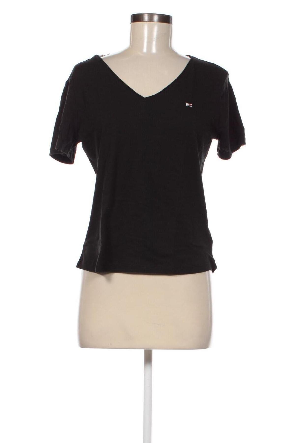 Γυναικείο t-shirt Tommy Hilfiger, Μέγεθος M, Χρώμα Μαύρο, Τιμή 17,24 €