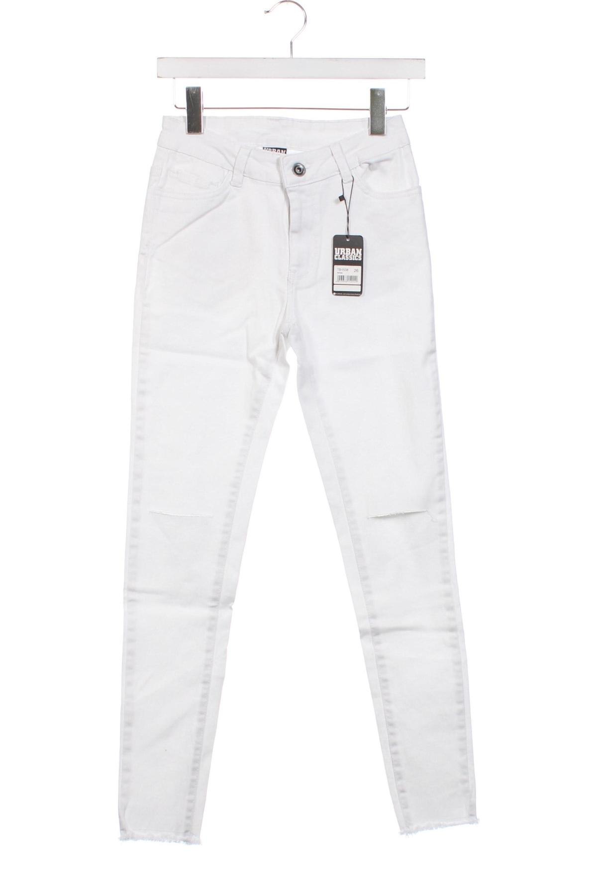 Damskie jeansy Urban Classics, Rozmiar XS, Kolor Biały, Cena 218,57 zł