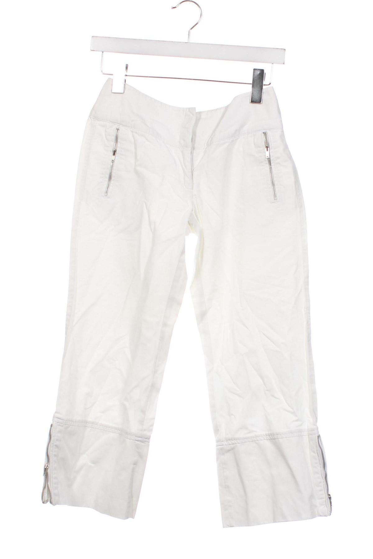 Pantaloni de femei H&M, Mărime XS, Culoare Alb, Preț 25,51 Lei