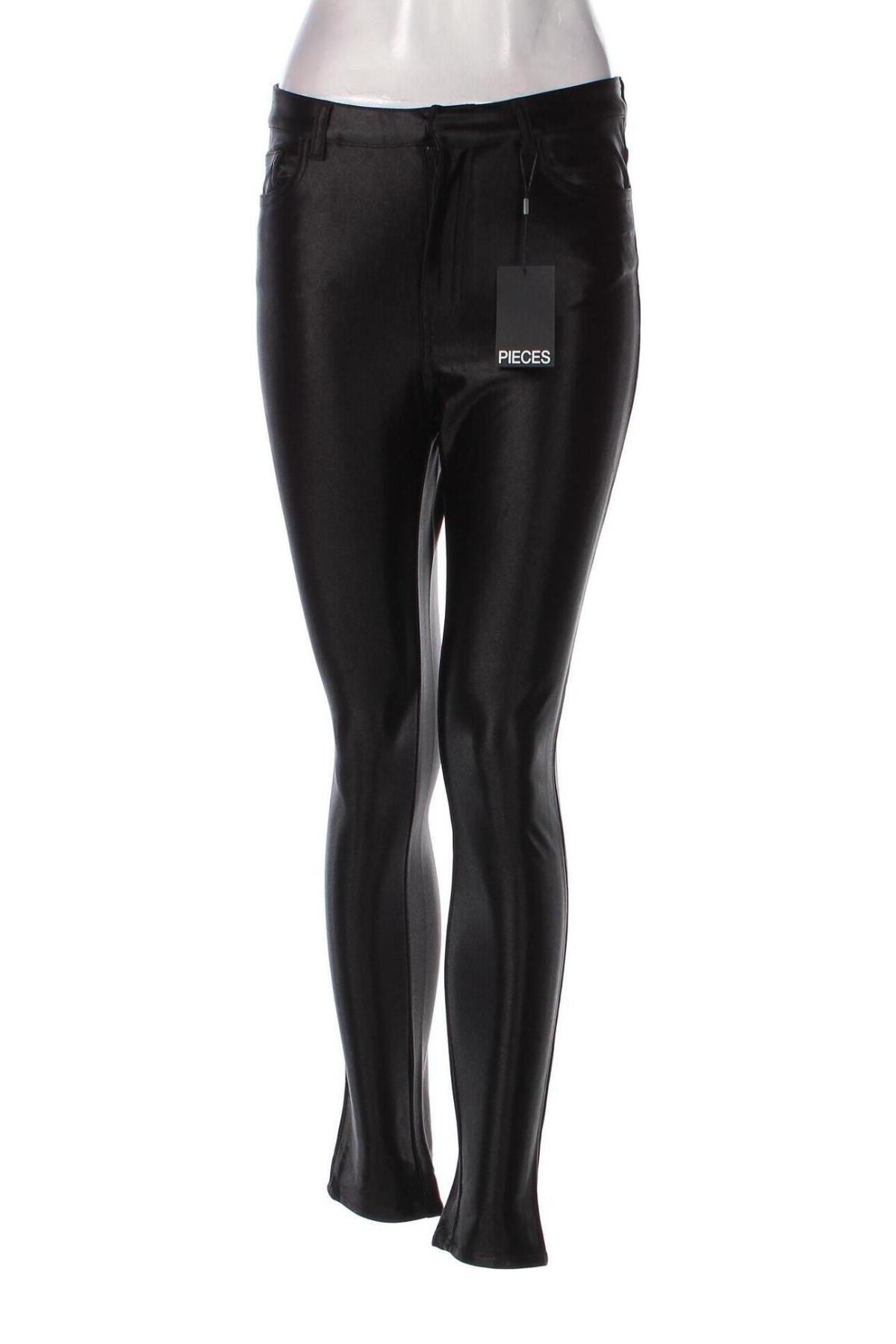 Γυναικείο παντελόνι Pieces, Μέγεθος S, Χρώμα Μαύρο, Τιμή 5,29 €