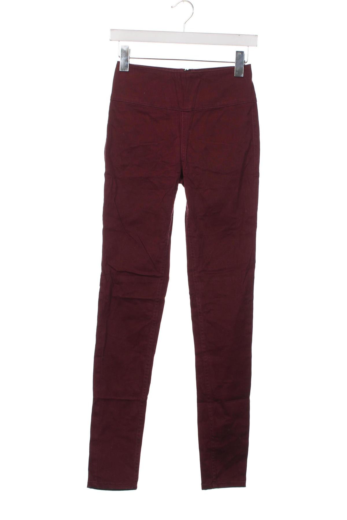 Дамски панталон Pieces, Размер XS, Цвят Червен, Цена 4,20 лв.