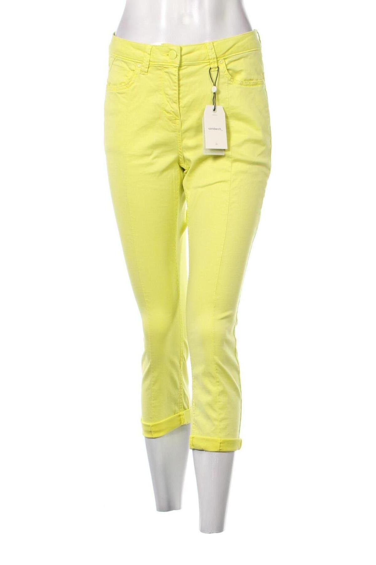 Γυναικείο παντελόνι Sandwich_, Μέγεθος S, Χρώμα Κίτρινο, Τιμή 9,03 €