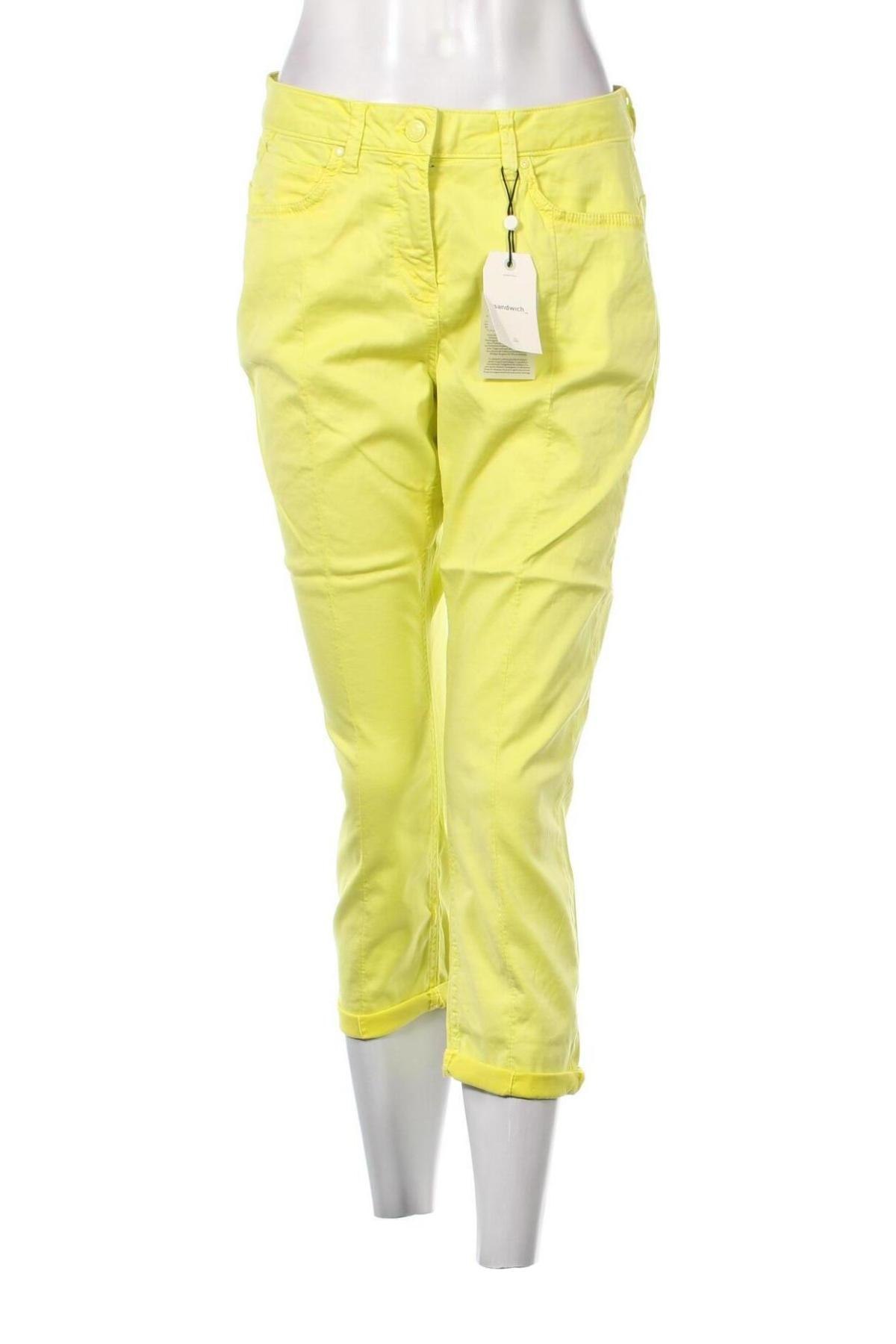 Дамски панталон Sandwich_, Размер M, Цвят Жълт, Цена 16,06 лв.