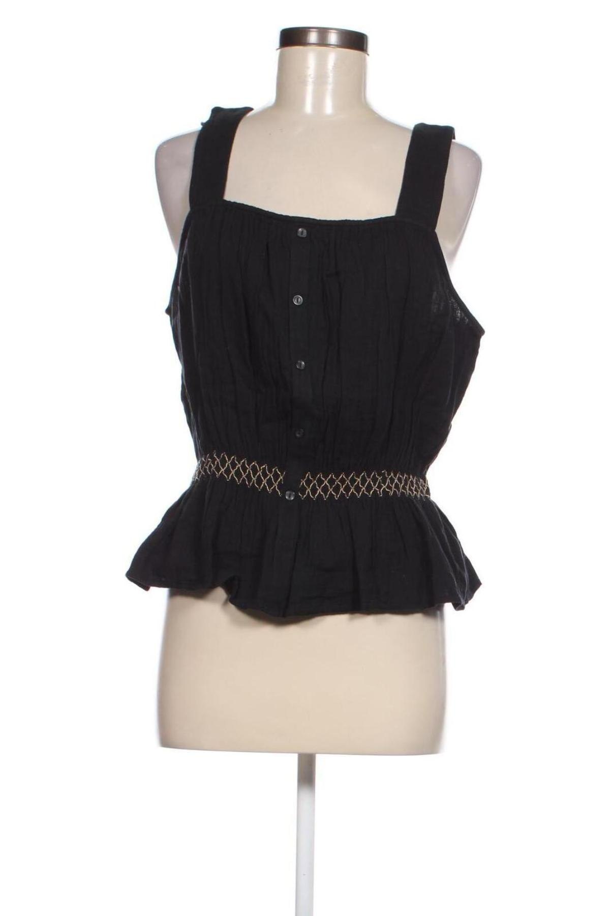 Γυναικείο αμάνικο μπλουζάκι Camaieu, Μέγεθος XL, Χρώμα Μαύρο, Τιμή 10,82 €