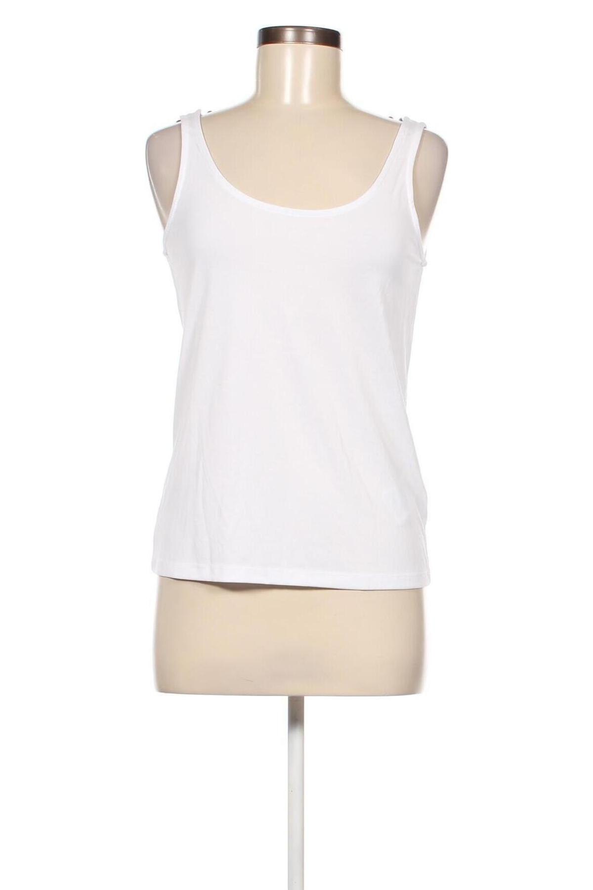 Γυναικείο αμάνικο μπλουζάκι Pieces, Μέγεθος XS, Χρώμα Λευκό, Τιμή 7,24 €