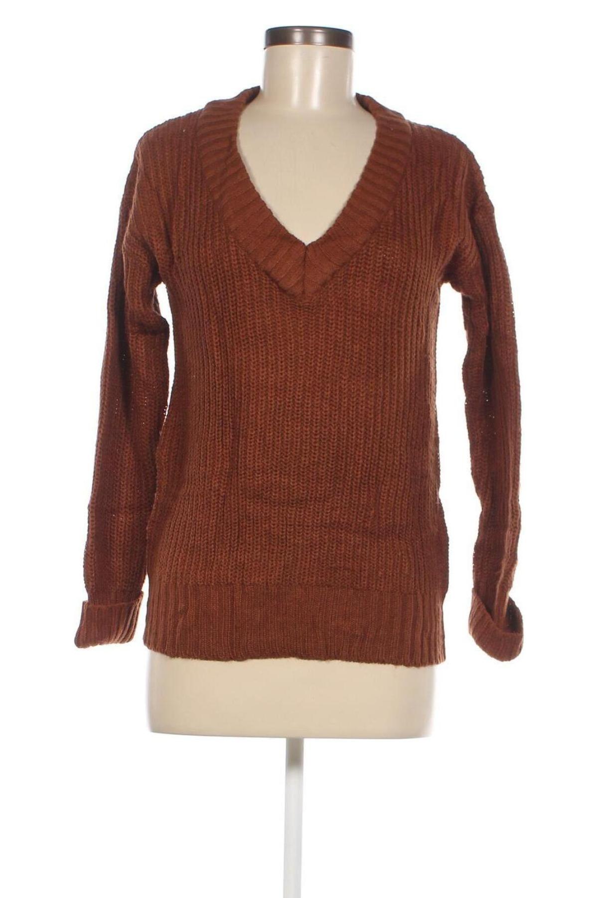 Γυναικείο πουλόβερ Brave Soul, Μέγεθος XS, Χρώμα Καφέ, Τιμή 5,38 €