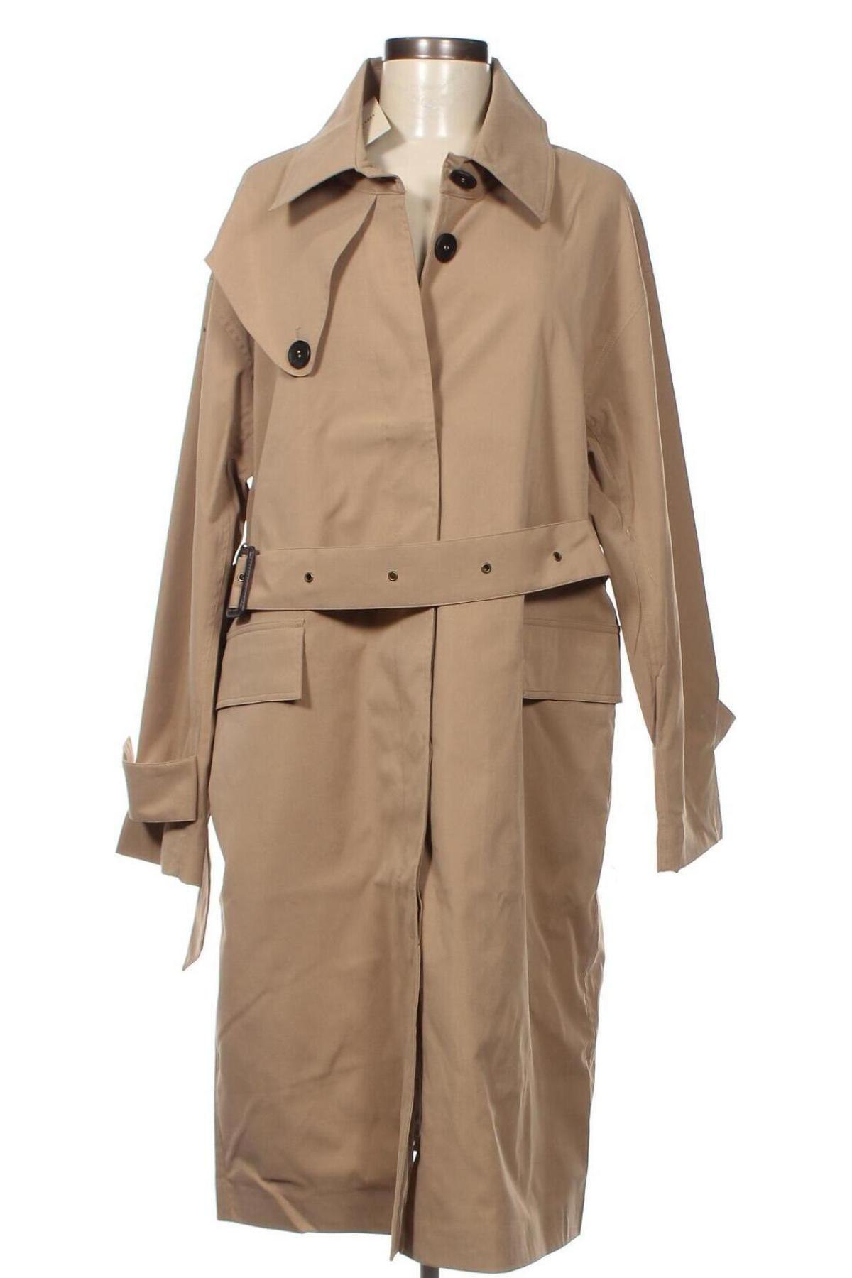 Trench de femei Cream, Mărime M, Culoare Bej, Preț 128,09 Lei