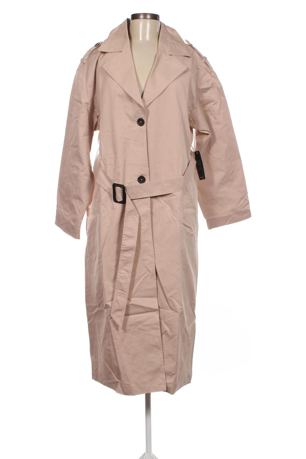 Dámský přechodný kabát  NA-KD, Velikost S, Barva Popelavě růžová, Cena  457,00 Kč