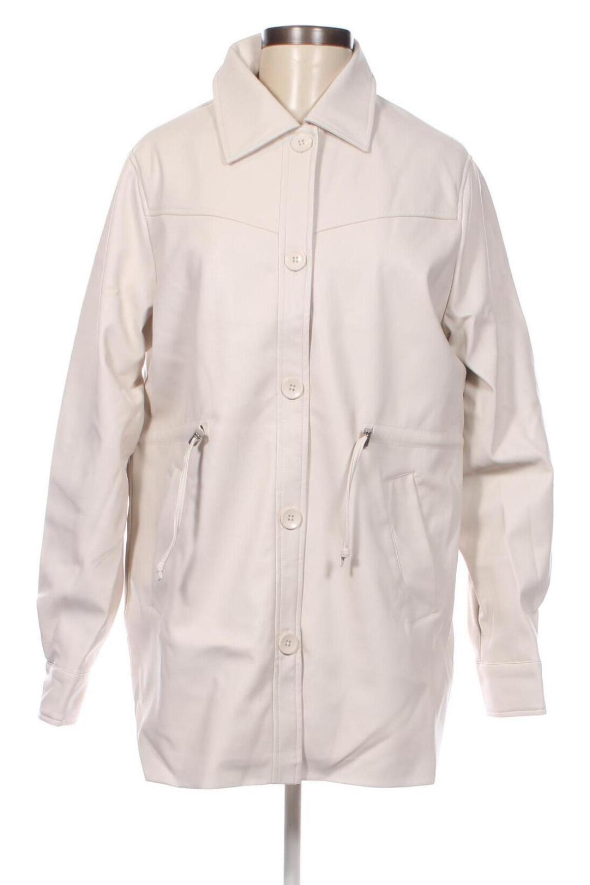 Γυναικείο δερμάτινο μπουφάν NA-KD, Μέγεθος S, Χρώμα Λευκό, Τιμή 12,37 €